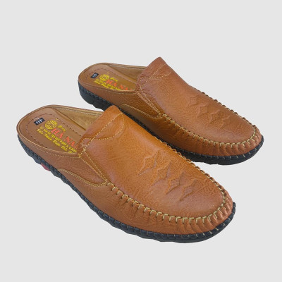 Dép Bít Mũi Nam HÀ NAM Da Bò Thật Cao Cấp GSB20124