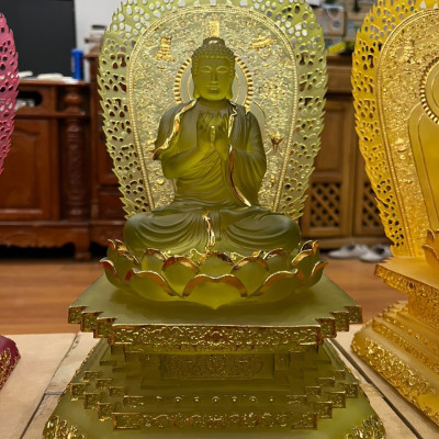 BỘ 7 VỊ DƯỢC SƯ ĐÁ LƯU LY ĐẦY ĐỦ CÁC MÀU TRƯNG BÀY HOẶC LÀM QUÀ TẶNG NGƯỜI THÂN