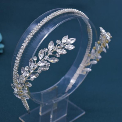 Băng đô cài tóc cành đá hai bên màu trắng mẫu mới t6/2024