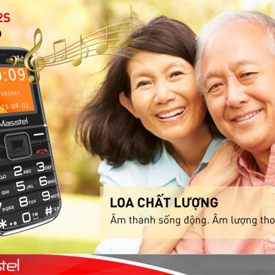 Điện thoại người già Masstel Fami 12S 4G(LTE) , Bàn phím chữ số to, Loa lớn , Máy viền thép chắc chắn - Hàng chính hãng