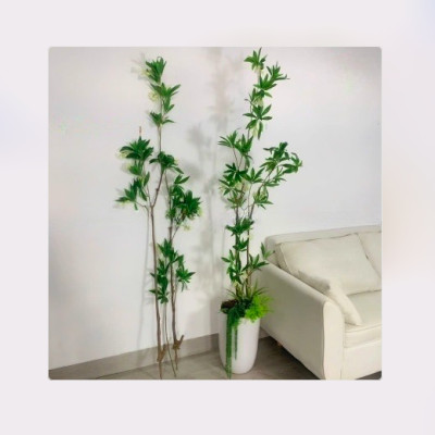 Cây Hoa Thủy Trúc Giả - Cây Thủy Sinh cao 150cm decor phòng khách, phòng bếp, phòng ngủ