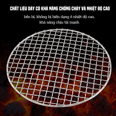 Vỉ nướng Suncojia SKL-399 đa năng không gỉ, đường kính 25cm