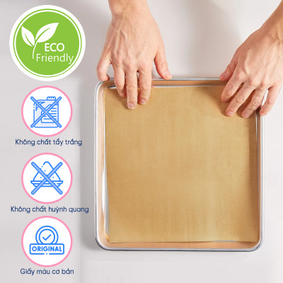 [MyJae x Toyal] Giấy Nến 2 Mặt Lót Nồi Chiên, Nướng Bánh, Giấy Lót Chống Dính 30cm x 30cm (50 Tờ/Hộp)
