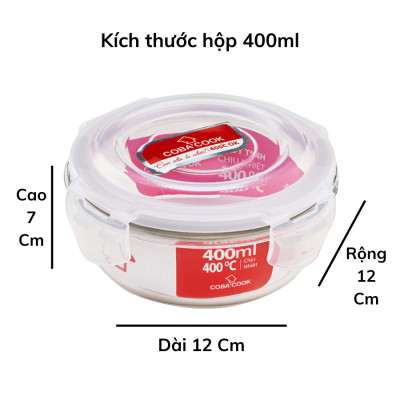Bộ túi hộp cơm thủy tinh COBA