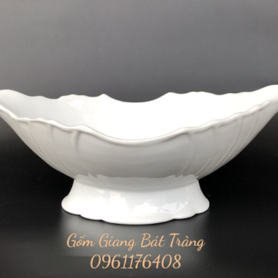 Đĩa bày gà sứ Bát Tràng