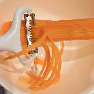 Dụng cụ nạo sợi củ quả Echo lưỡi thép không rỉ sắc bén, an toàn và tiện dụng- Hàng nội địa Nhật Bản