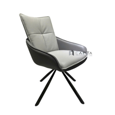 Ghế trang điểm nệm da pu chân đen CRAB 7A-P Nội thất Capta Ghế phòng ăn cao cấp chân xoay hiện đại nệm pvc nhập khẩu tại tp hcm