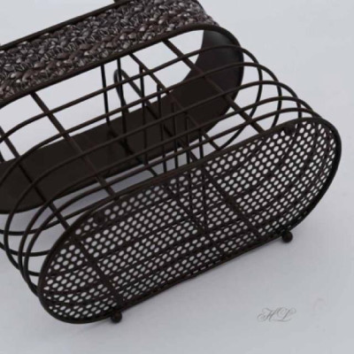 Ống cắm đũa đôi bọc mây (Thép mạ tĩnh điện)