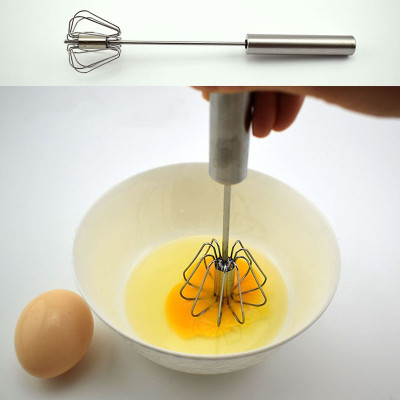 Dụng Cụ Đánh Trứng Cầm Tay Dạng Ấn Trục Xoay Tự Động - Chất Liệu Thép Không Gỉ 304 Cao Cấp - Chính Hãng MINIIN