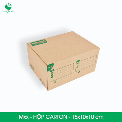 Hộp 15x10x10 cm - Combo 20 thùng hộp carton đóng hàng - tùy chọn chất lượng