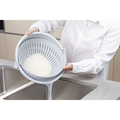 Bộ thau rổ xoay đa năng Yoko 28 cm - Giao màu ngẫu nhiên