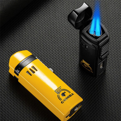 Vỏ Hột Quẹt Bật Lửa Khò 3 Tia H179A Có Đục Kiêm Giá Đỡ - Nhiều Màu