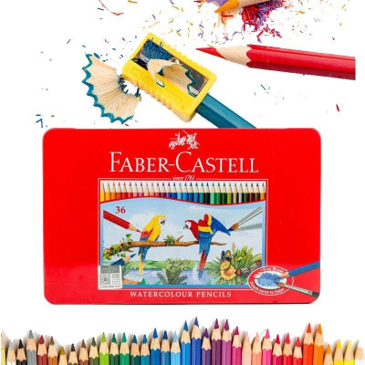 Faber-Castell-Chì Màu Rl Ws Parrot-36 Màu Dài (Hộp Thiếc)