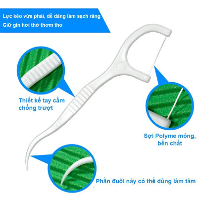 COMBO 2 Hộp 50 Tăm Chỉ Nha Khoa Tăm Nhựa Nha Khoa Tiện Dụng Làm Sạch Răng Set Tiệt Trùng (Hàng Cao Cấp) Cây Vệ Sinh Kẽ Răng Chân Nướu Chuyên Dụng Chiếc Xỉa Răng Chăm Sóc Răng Miệng