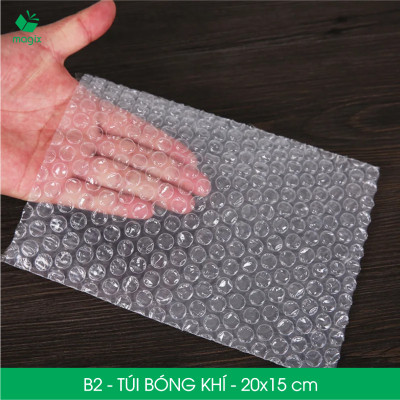 B2 - 20x15 cm - 50 Túi bóng khí chống sốc đóng hàng - Túi gói hàng, bọc chống sốc, xốp chống sốc