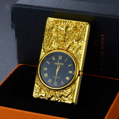 Vỏ Hột Quẹt Bật Lửa Gas HF602 Khò 1 Tia Kiêm Đồng Hồ La Mã - Nhiều Màu Nhiều Họa Tiết