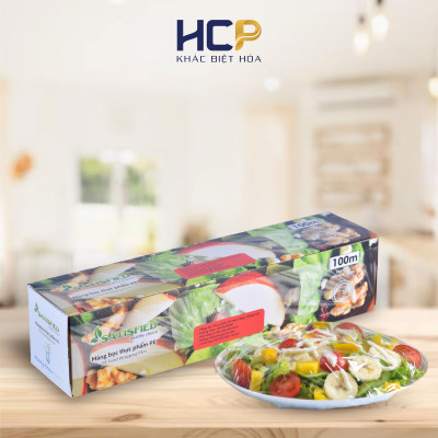Hộp Màng Bọc Thực Phẩm PE SATIS 30cm x 100m Không Chứa Chất Phụ Gia Gây Hại Sức Khỏe Dùng Được Cho Lò Vi Sóng