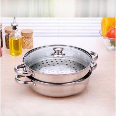 Nồi Hấp Inox 2 Tầng Size 28Cm