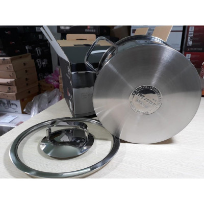 Bộ nồi chảo chống dính inox 304 Fivestar Plus 4 món nắp kính , 3 đáy dùng được bếp từ , hồng ngoại , gas - tặng 1 vá canh