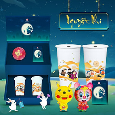 Set Nguyệt Nhi ( Bộ Ly sứ 6" Thành Ý cao cấp Long Phương )