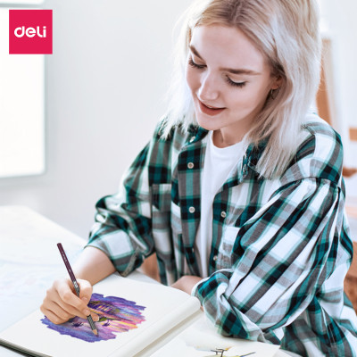 [PHIÊN BẢN MỚI] Bút Chì Màu Nước Cao Cấp Nusign - 48/72 Màu Tặng Kèm Cọ Vẽ - Dùng Dạng Khô Hoặc Nước Để Tô Màu, Vẽ Tranh