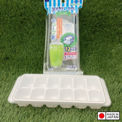 Khay làm đá Yukipon Cube 12 viên - Hàng Nội Địa Nhật Bản