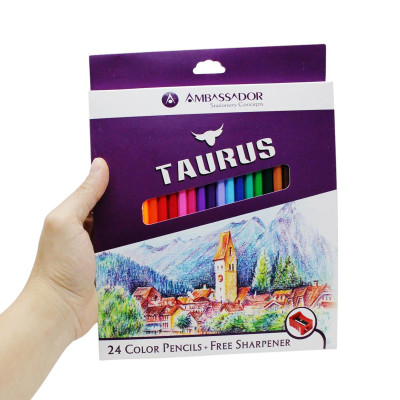 Hộp 24 Bút Chì Màu Dài - Kores Ambassador