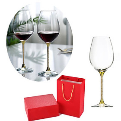 Bộ ly pha lê dát vàng18K MT Gold Art- Hàng chính hãng, trang trí nhà cửa, quà tặng dành cho sếp, đối tác, khách hàng.