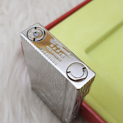 Vỏ Hột Quẹt Bật Lửa Upon Gas Đá Supper D149V Họa Tiết Hoa Văn Vân Sóng Dọc Màu Vàng - Dùng Gas Đá Cao Cấp