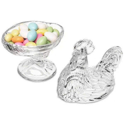 Thố pha lê gà trống Godinger Dublin Harvest Rooster Hàng chính hãng