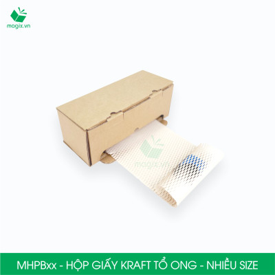 MHPB - Hộp giấy Kraft tổ ong chống sốc thay thế bóng khí xốp hơi đóng hàng - Nhiều màu - Nhiều kích thước