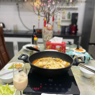 Bộ nồi chảo phủ kim cương DIAMANTE KUCHEN - Hàng Chính Hãng