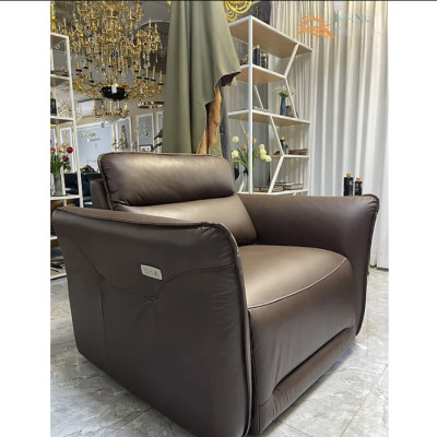 Combo ghế sofa chỉnh điện 100% da bò Italy Tundo màu nâu – SFDCT01 2m7 hàng cao cấp chuẩn da bò nhập khẩu Ý