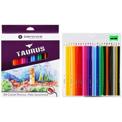 Hộp 24 Bút Chì Màu Dài - Kores Ambassador