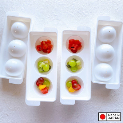 Combo Khuôn làm đá tròn 03 viên size lớn Kokubo Yukipon - Hàng nội địa Nhật Bản | Made in Japan|