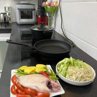 Bộ nồi chảo phủ kim cương DIAMANTE KUCHEN - Hàng Chính Hãng