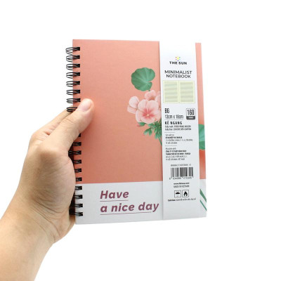 Sổ Lò Xo Bìa Cứng Minimalist B6 - Kẻ Ngang - 160 Trang 80gsm - The Sun 01