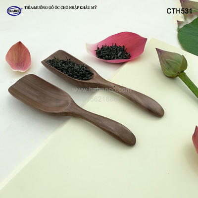 Thìa/Muỗng xúc trà gỗ Óc Chó (15cm) CTH531 - Dùng xúc cafe, xúc gia vị, ăn uống sạch, decor trang trí