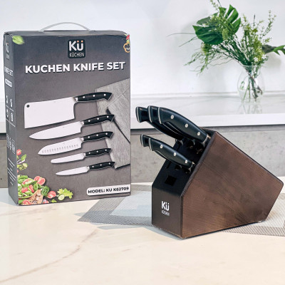 Bộ Dao 7 Món Nhà Bếp Bằng Thép Không Gỉ KUCHEN ĐỨC - KU K62709 -  Hàng Chính Hãng