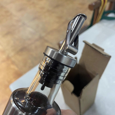 Bình Rót Gia Vị Dầu Ăn, Nước Mắm – Chai Thủy Tinh  200ML Bọc Inox Sang Trọng