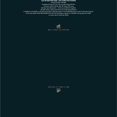 Lịch Để Bàn Ất Tỵ 2025 - Khu Vườn Văn Chương Kèm Túi Đựng Lịch