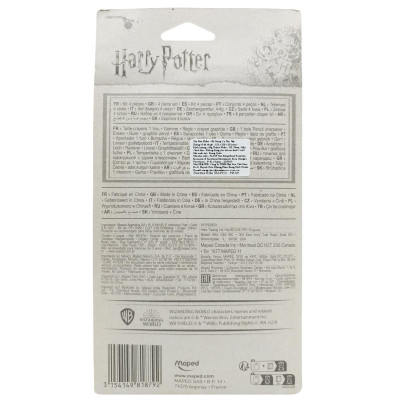 Bộ Dụng Cụ Học Tập 4 Món Harry Potter - Maped CB98187900 - Màu Xanh Dương