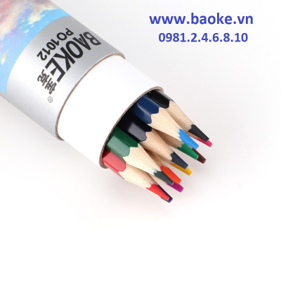 Bút chì 12 màu kèm gọt chì Baoke - PO1012