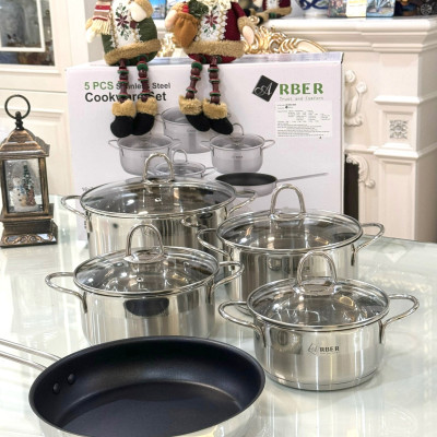Bộ nồi inox 5 món SALMON hàng chính hãng