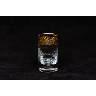 Bộ ly pha lê Tiệp cao cấp BOHEMIA 1239A, dung tích 35 ml, hoa tiết dây hoa mạ vàng, kiểu dáng sang trọng, hiện đại - Hàng chính hãng