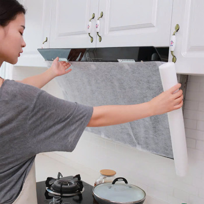 Cuộn Màng Lọc Giấy Lót Cho Máy Hút Mùi, Hút Bụi Nhà Bếp Ngăn Chặn Dầu Mỡ Bám