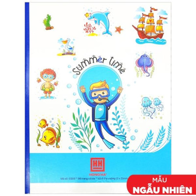 Combo 5 Vở Class Summer Time - 4 Ô Ly 96 Trang 70gsm - Hồng Hà 0308 (Mẫu Màu Giao Ngẫu Nhiên)