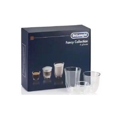 [Hàng chính hãng] Bộ quà tặng 6 ly thủy tinh DeLonghi (gồm 3 dung tích 90ml/ 270ml/ 330ml)