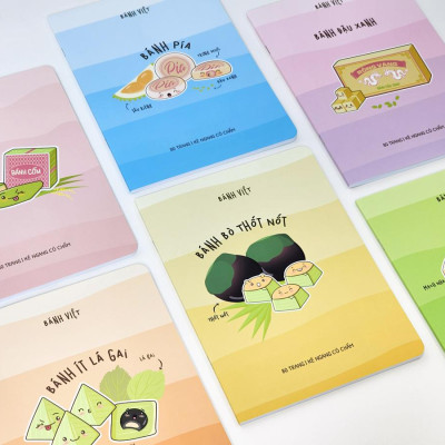 Tập Học Sinh Bánh Việt - Miền Bắc - Kẻ Ngang Có Chấm - 80 Trang 70gsm - Fahasa 05 - Mè Xửng