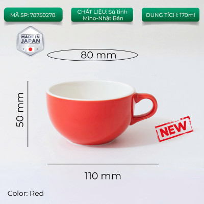 New 2024 Ly sứ Origami Cappuccino Bowl 170ml uống trà cà phê